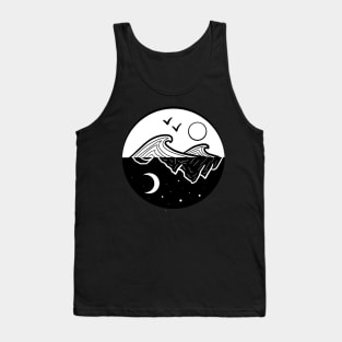 Moon and Earth Circle Tank Top